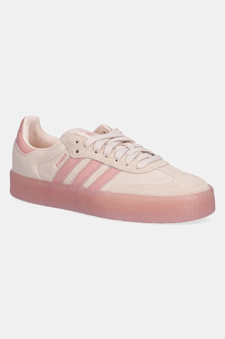Semišové tenisky adidas Originals Sambae W ružová farba, JS3956