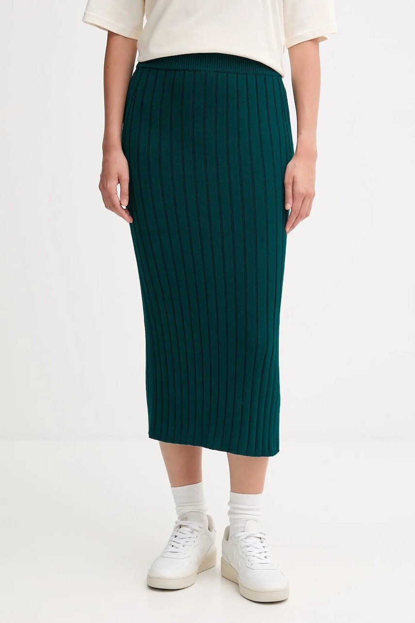 Sukňa Calvin Klein Jeans zelená farba, maxi, puzdrová, LV047D306G