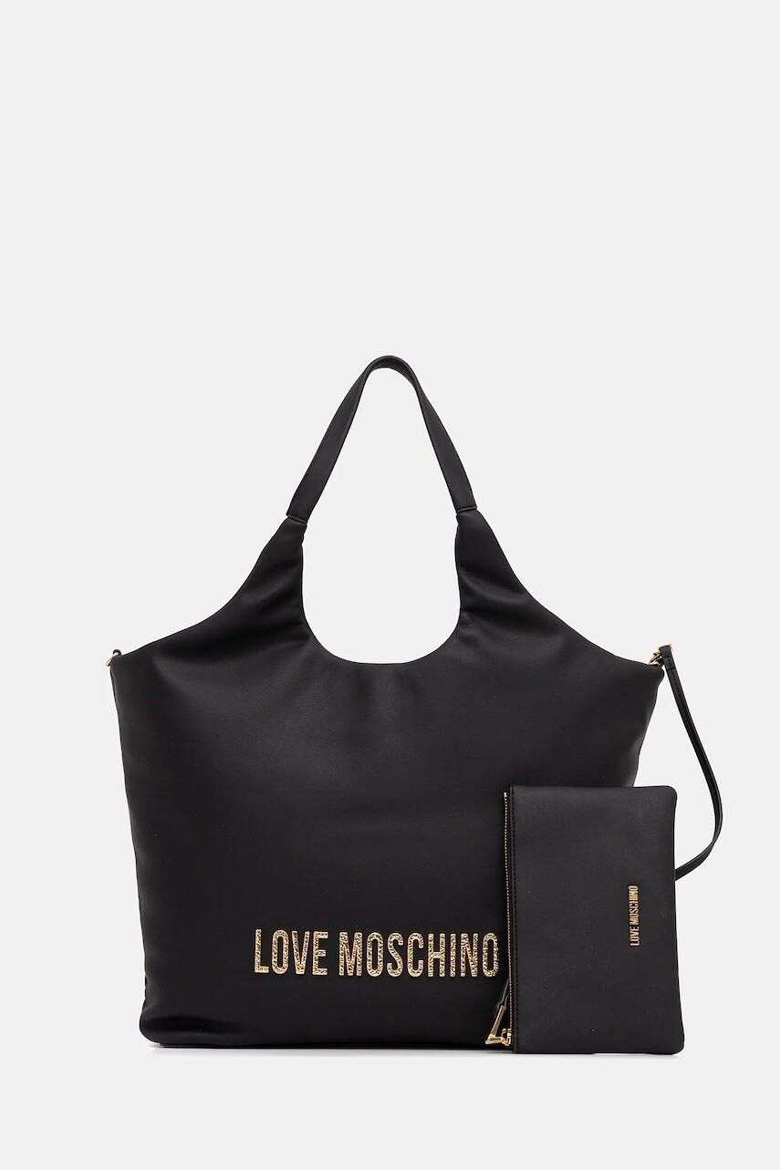 Kabelka Love Moschino čierna farba, JC4396PP0NKD000A