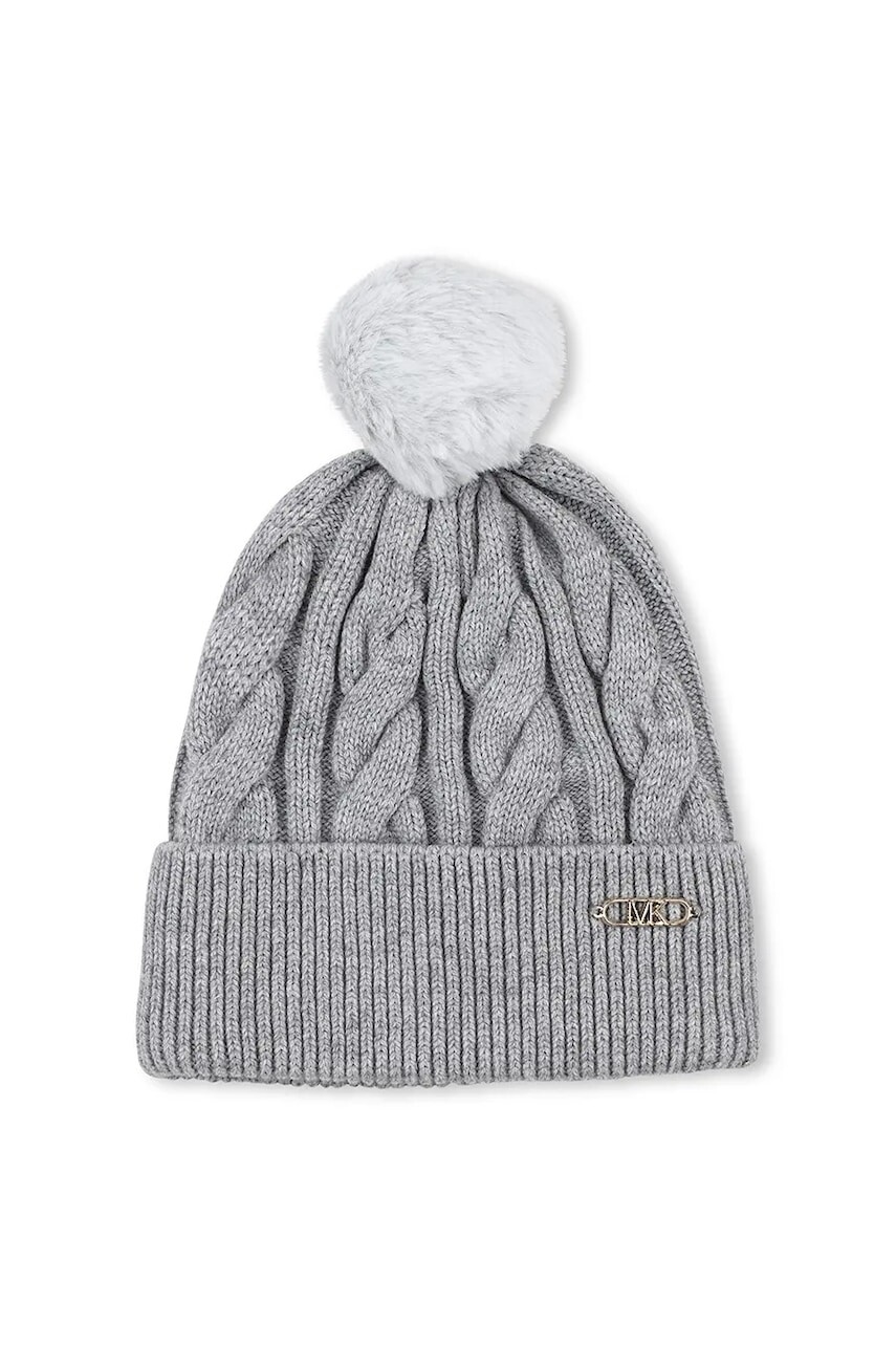 Detská čiapka Michael Kors šedá farba biela, R30519