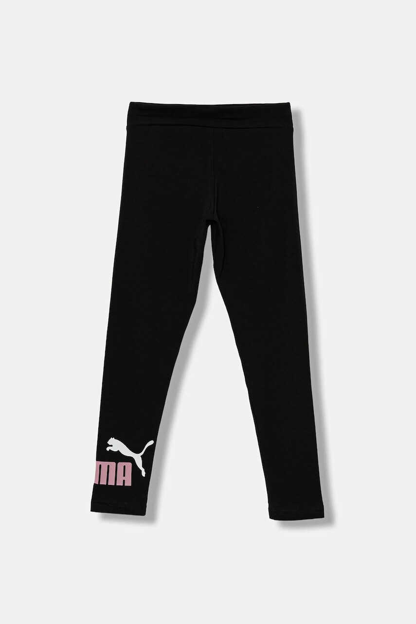 Detské legíny Puma ESS 2 COLOR No.1 Logo? Leggings G čierna farba, s potlačou, 686073