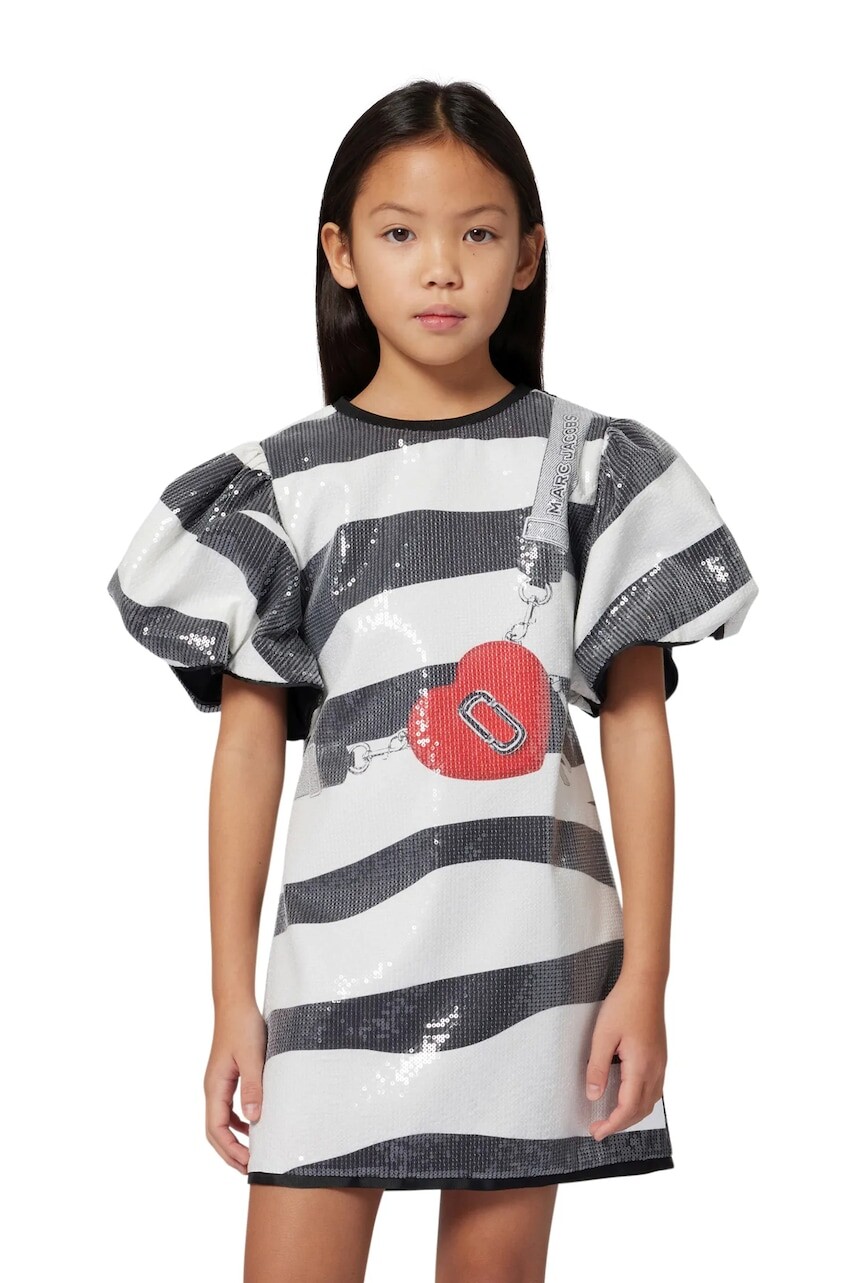 Dievčenské šaty Marc Jacobs čierna farba, mini, oversize, W60601
