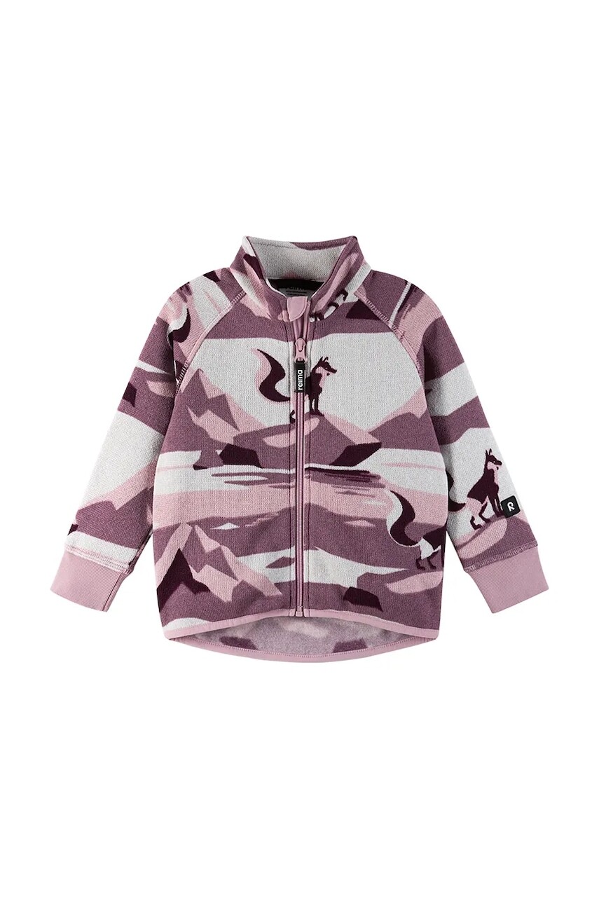 Mikina pre bábätká Reima Ornament fialová farba, vzorovaná, 5200043A