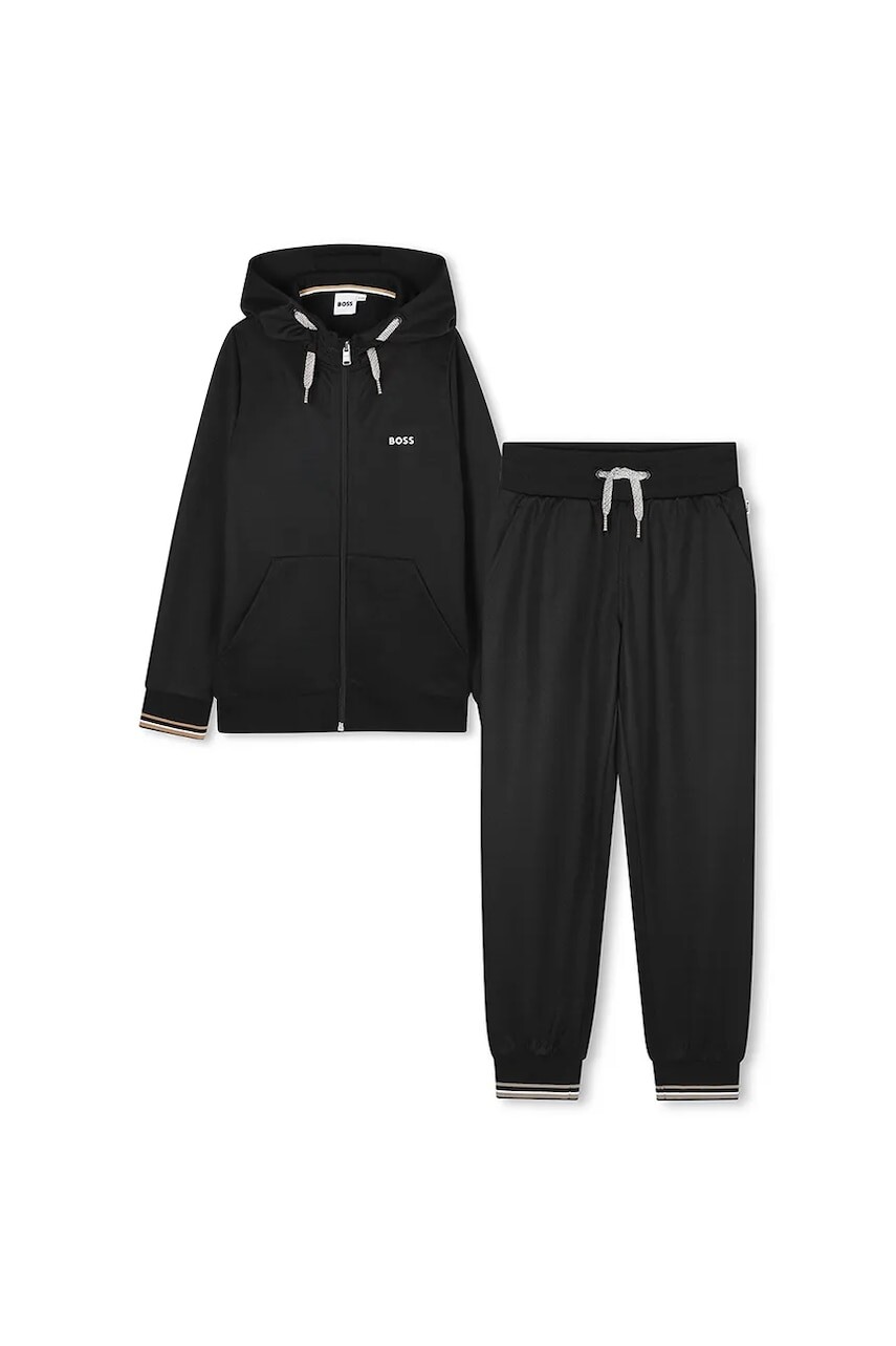 Detská tepláková súprava BOSS čierna farba, J52399