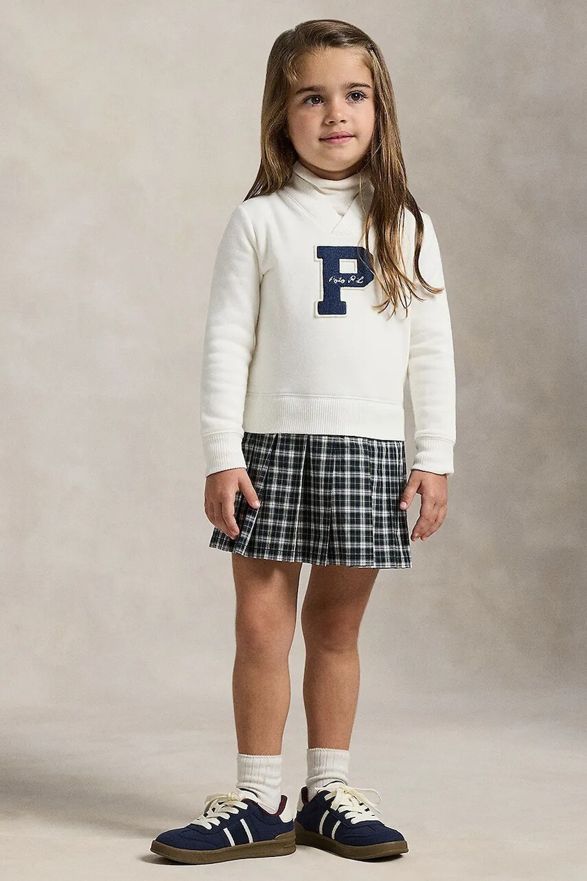 Dievčenské šaty Polo Ralph Lauren biela farba, mini, rovný strih, 312979024001