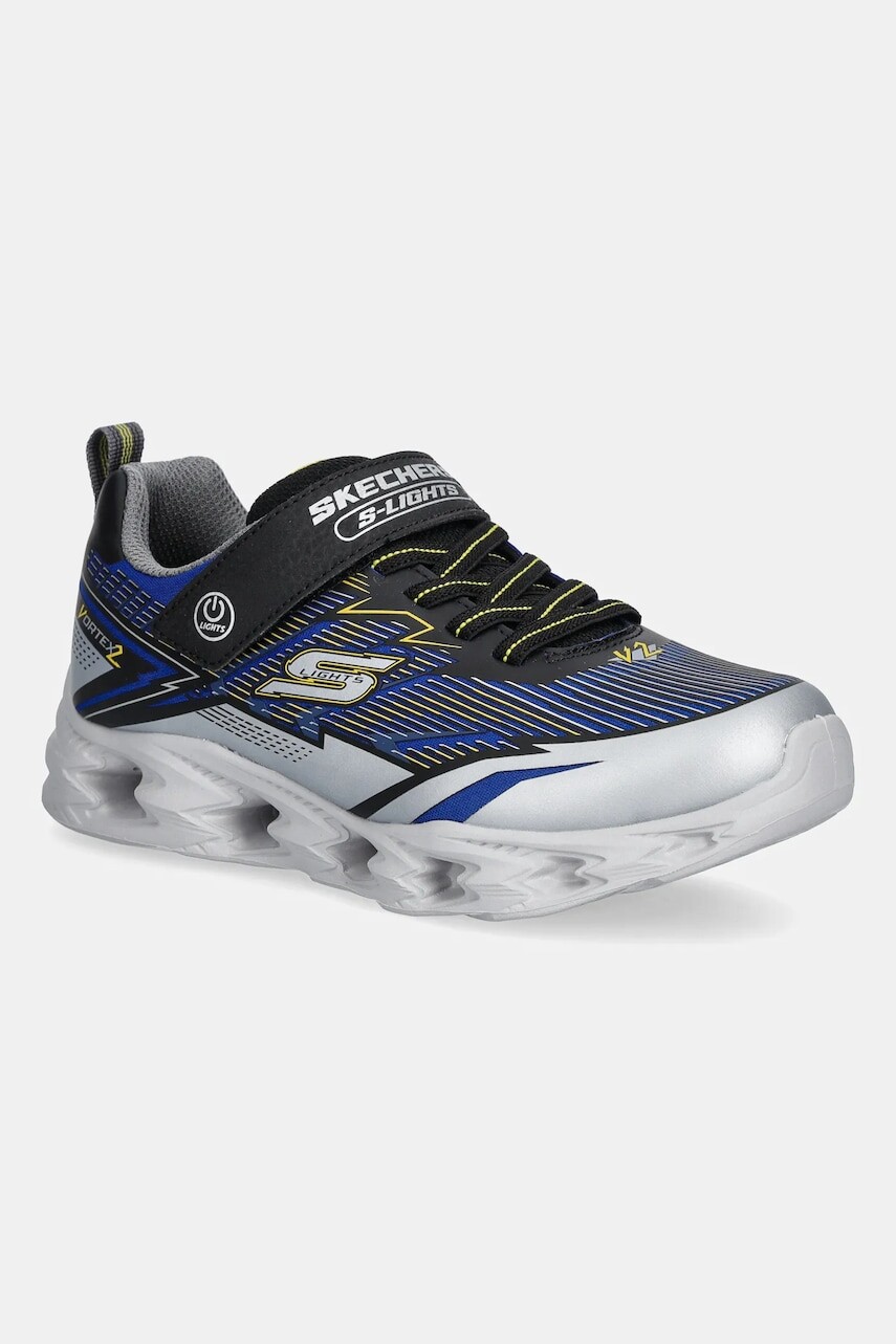 Detské tenisky Skechers VORTEX 2.0 - VELTROX strieborná farba, 400605L
