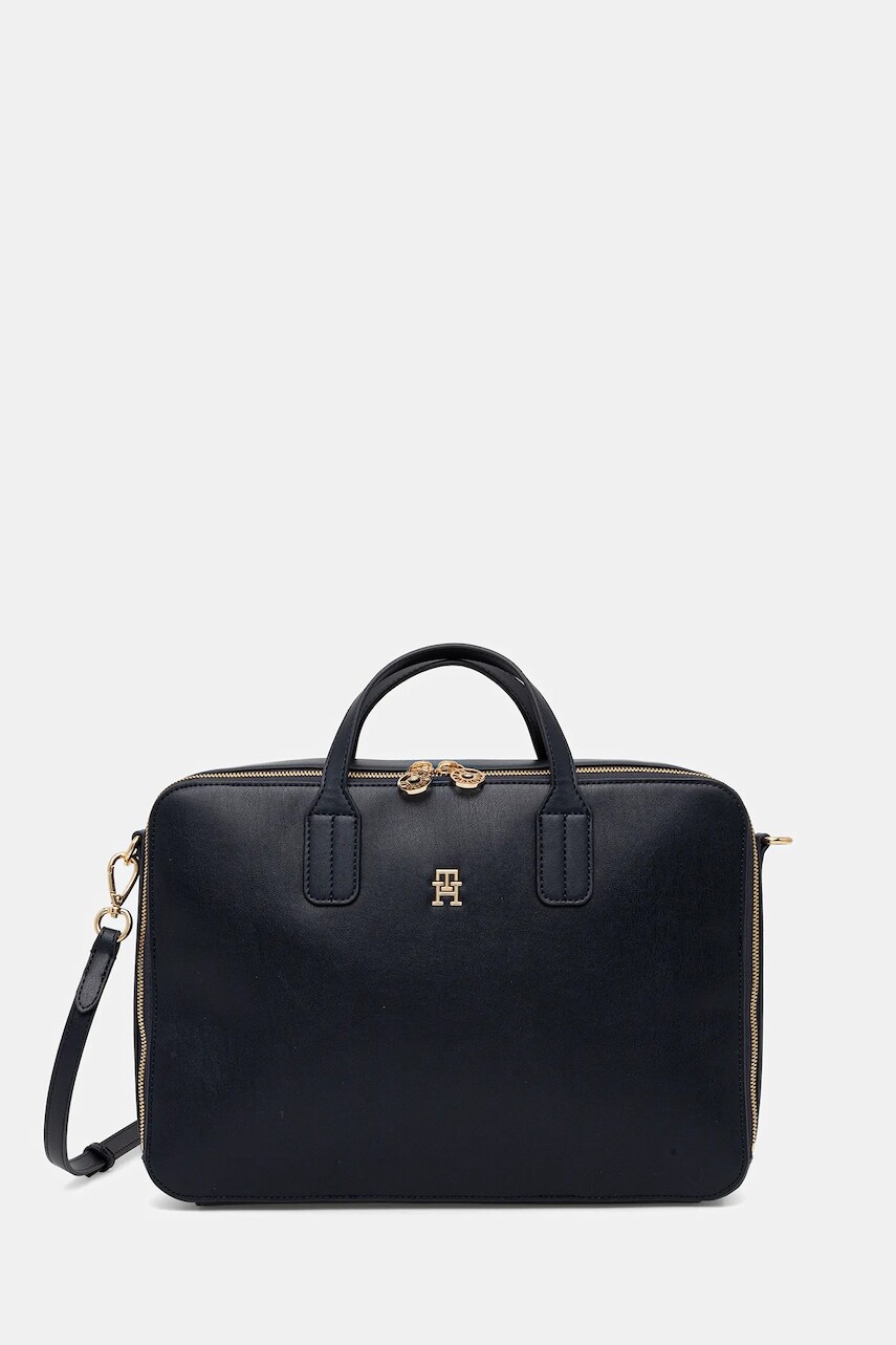 Taška Tommy Hilfiger tmavomodrá farba, AW0AW18004