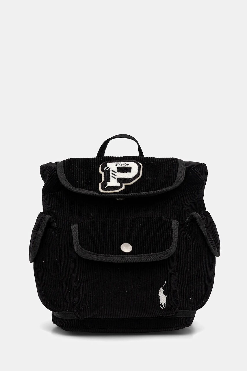 Detský ruksak Polo Ralph Lauren čierna farba, malý, s nášivkou, 2AR177