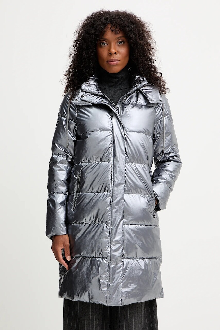 Bunda Morgan strieborná farba, zimná, GDONA
