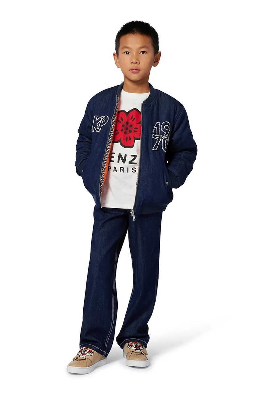 Detská bunda Kenzo Kids modrá farba, K61462