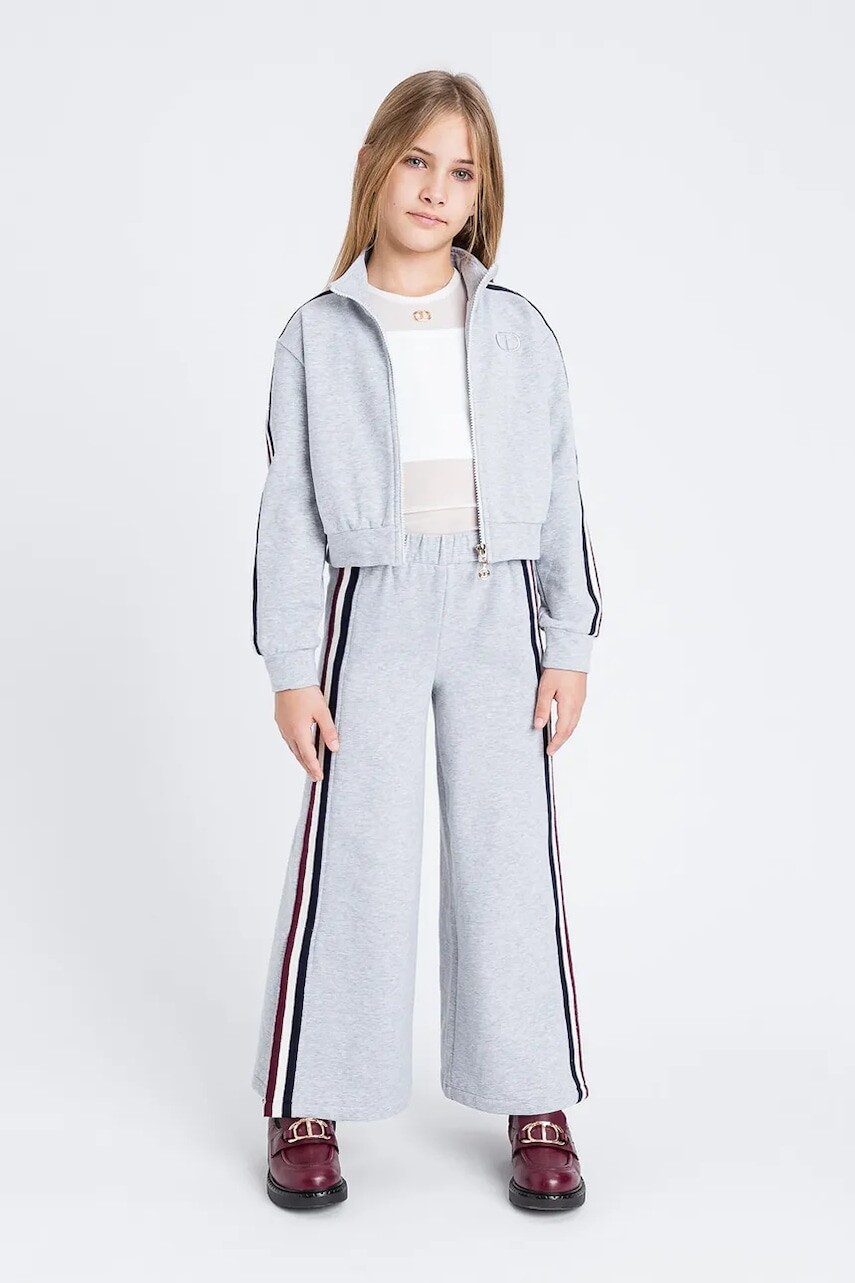 Detská tepláková súprava Twinset 2-pak šedá farba, 252GJ2011