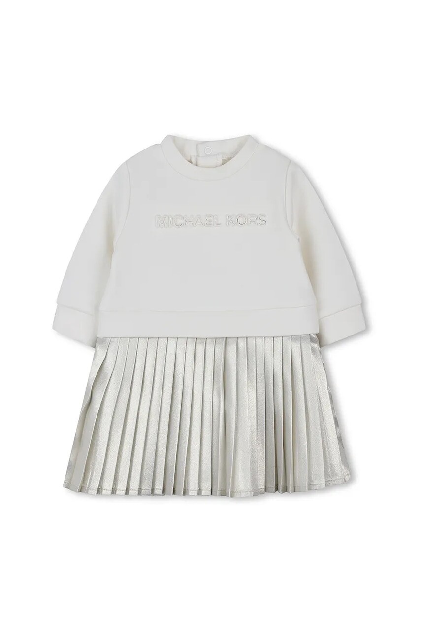 Dievčenské šaty Michael Kors biela farba, mini, áčkový strih, R30509