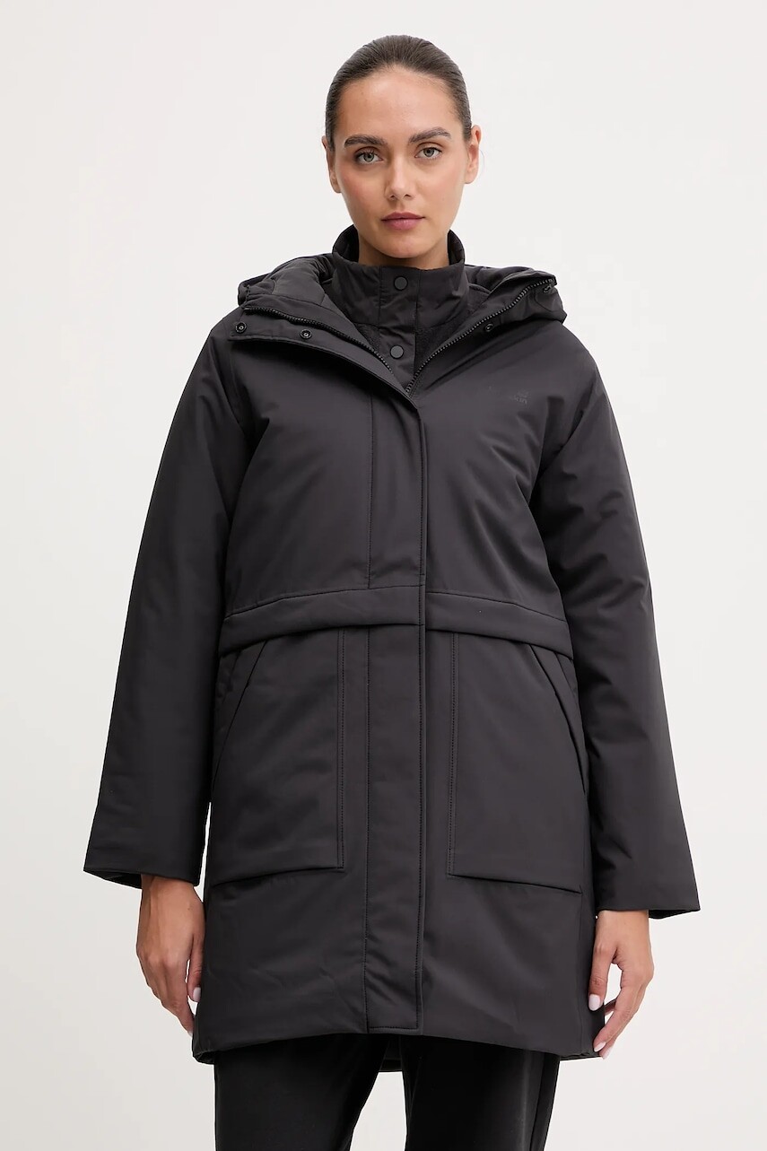 Bunda Jack Wolfskin WINTERTIDE čierna farba, zimná, A65070