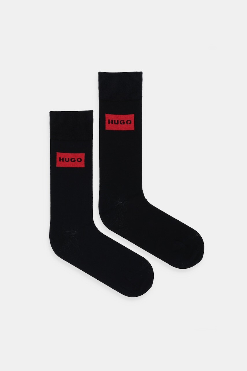 Ponožky HUGO 2-pak čierna farba, 50543167