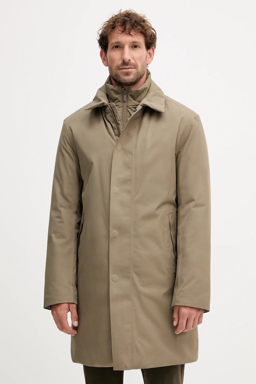 Bunda BOSS zelená farba, prechodná, 50547829