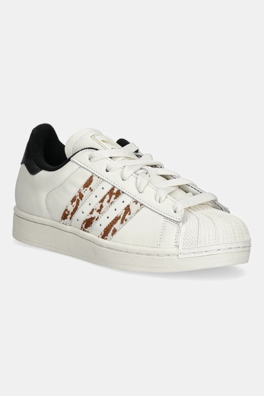 Kožené tenisky adidas Originals Superstar II W béžová farba, JQ6473