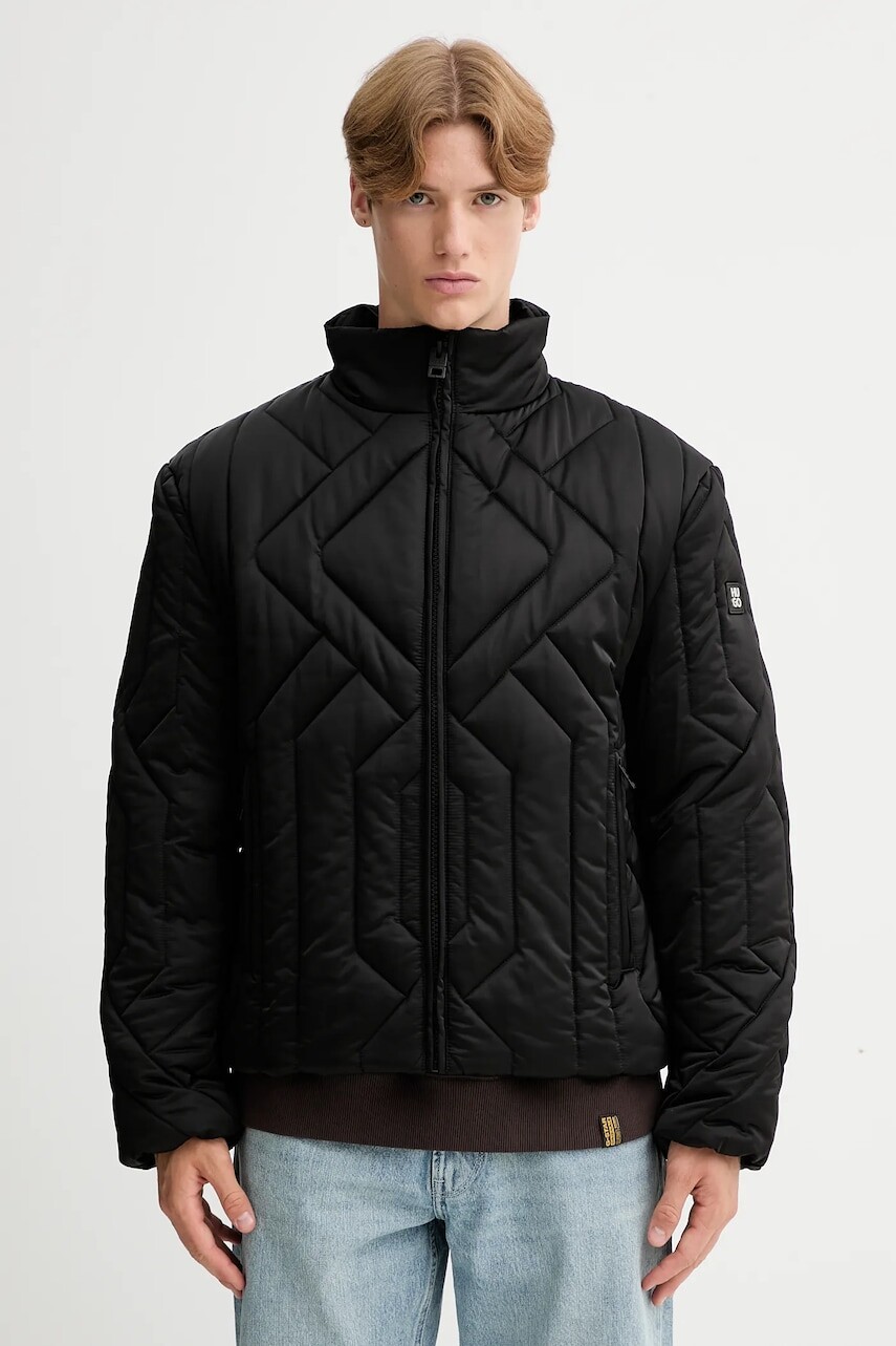 Bunda HUGO čierna farba, zimná, 50546223