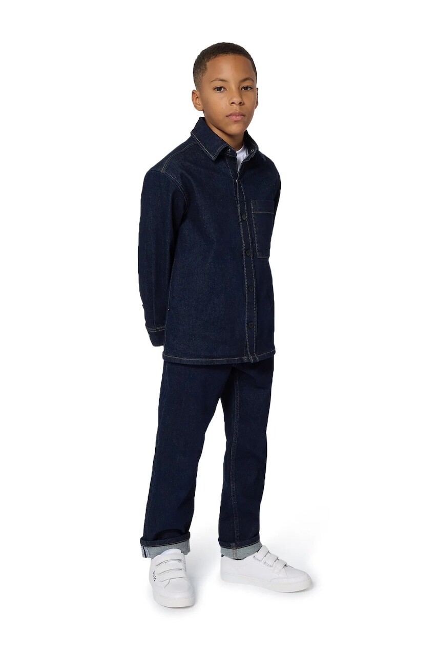 Detská košeľa BOSS modrá farba, J52316