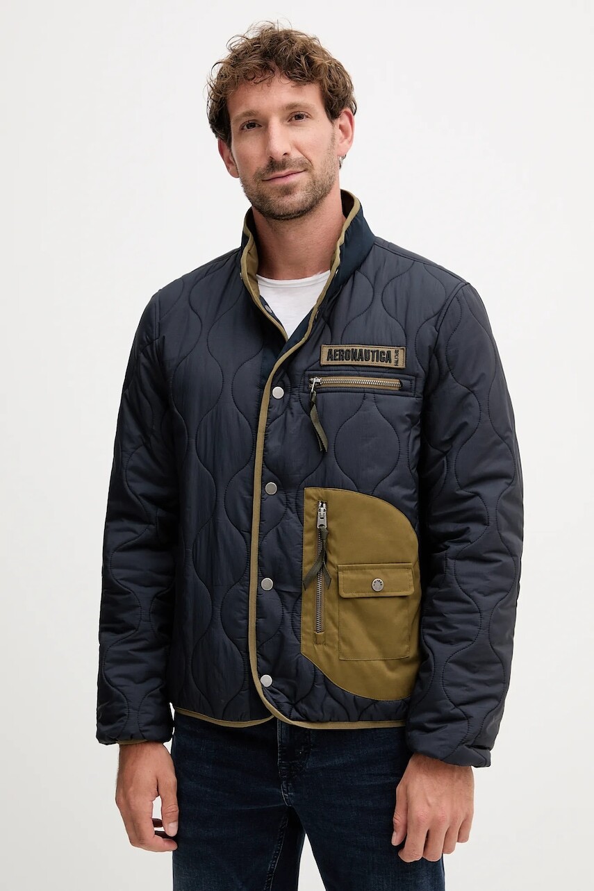 Bunda Aeronautica Militare tmavomodrá farba, prechodná, AB3009UCT04211