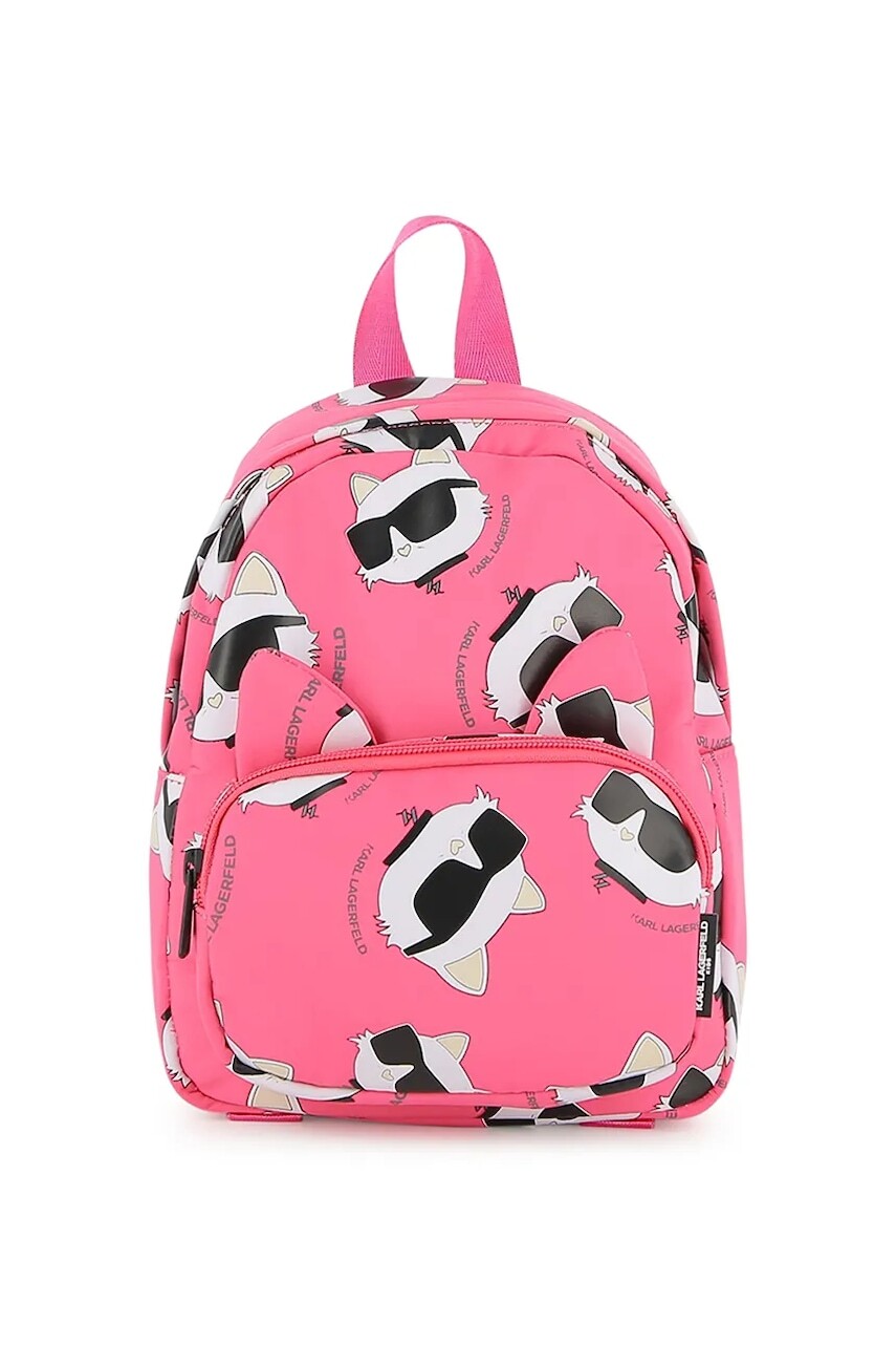 Detský ruksak Karl Lagerfeld ružová farba, malý, vzorovaný, Z31005