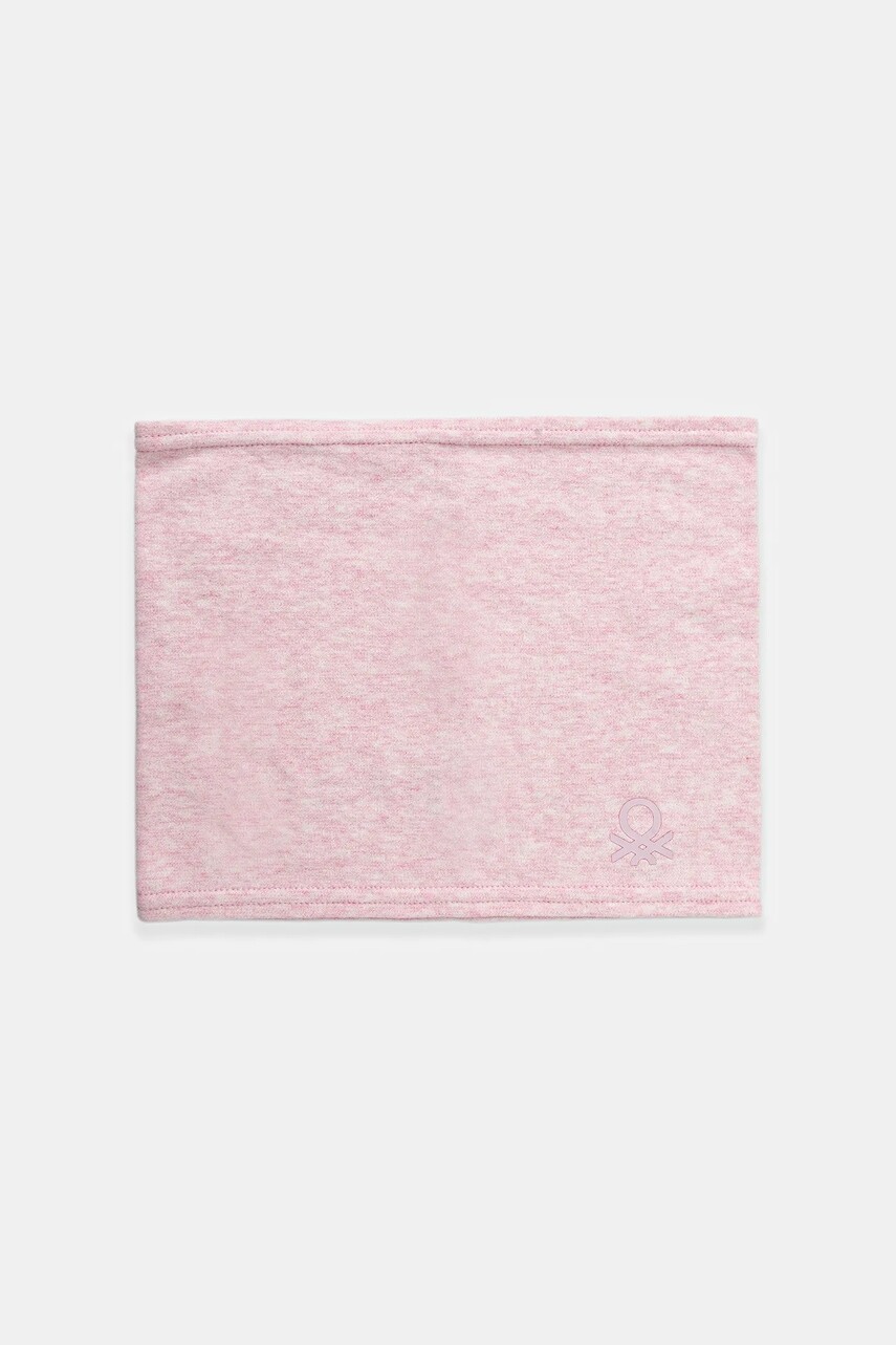 Detský šál komín United Colors of Benetton ružová farba, melanžový, 6HMQGU00C