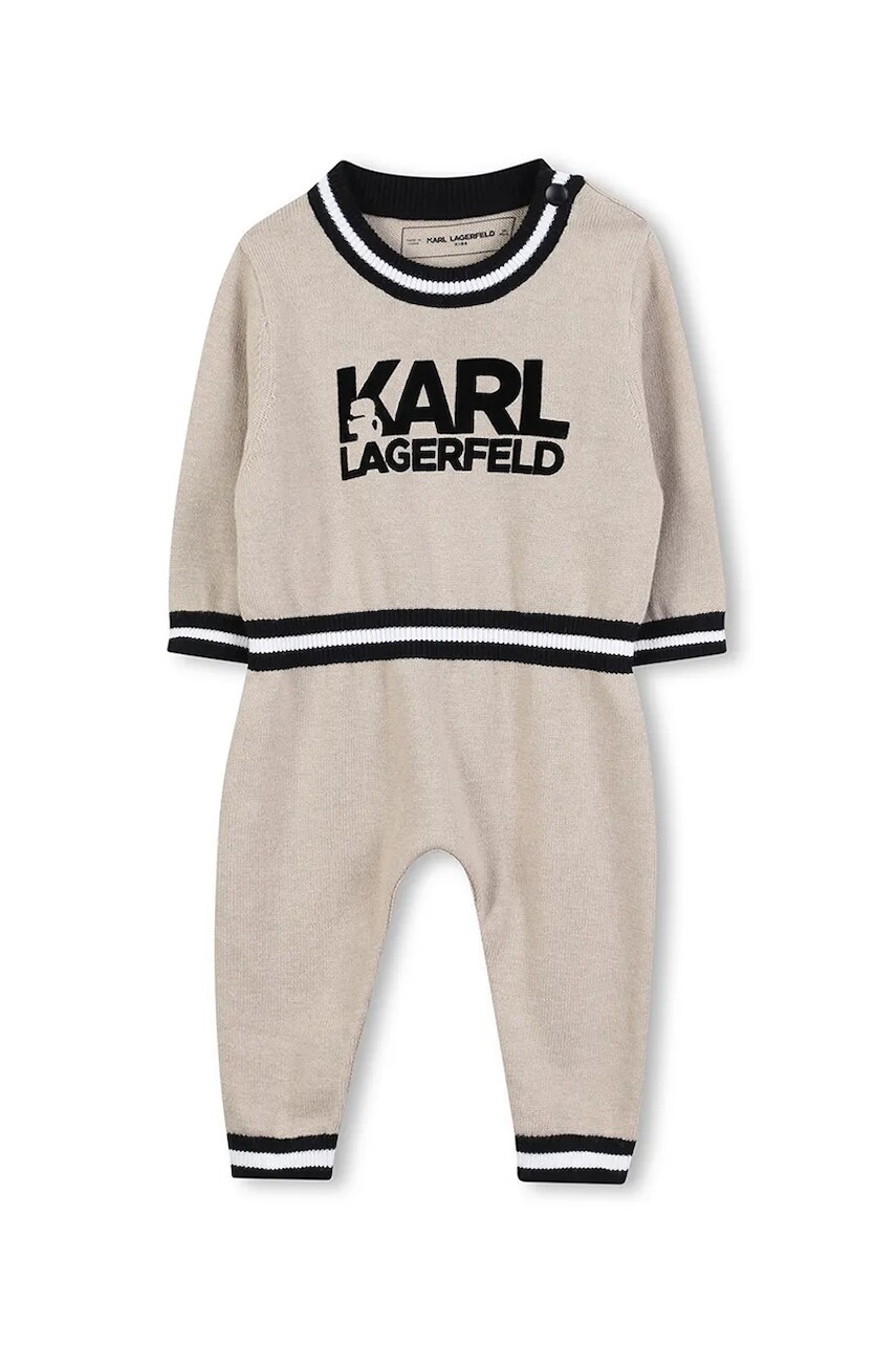 Tepláková súprava pre bábätká Karl Lagerfeld béžová farba, Z30973