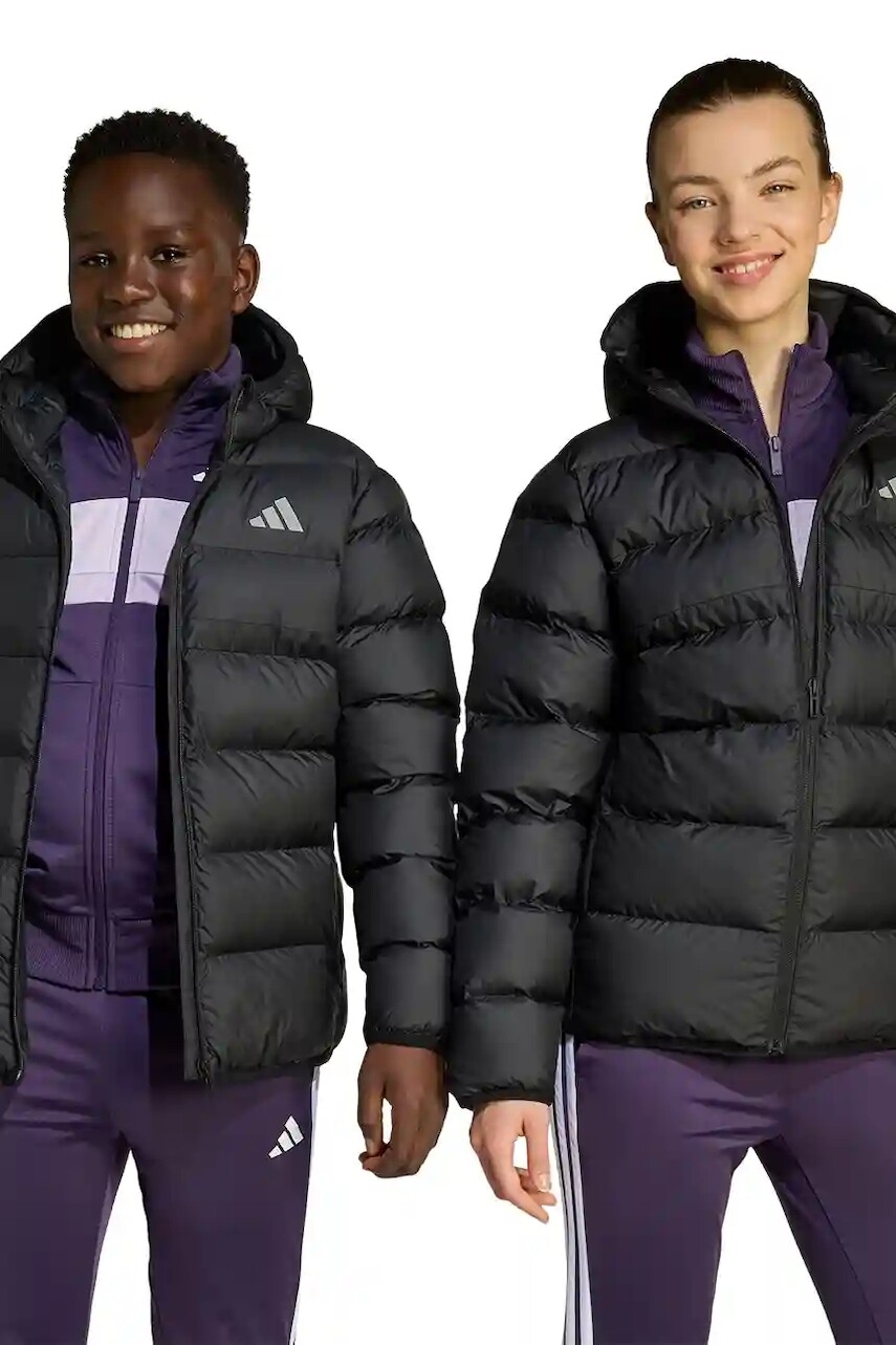 Detská bunda adidas čierna farba, JL7430