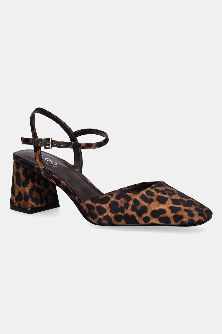 Lodičky Aldo GENNIFER hnedá farba, na podpätku, s otvorenou pätou, 14145949