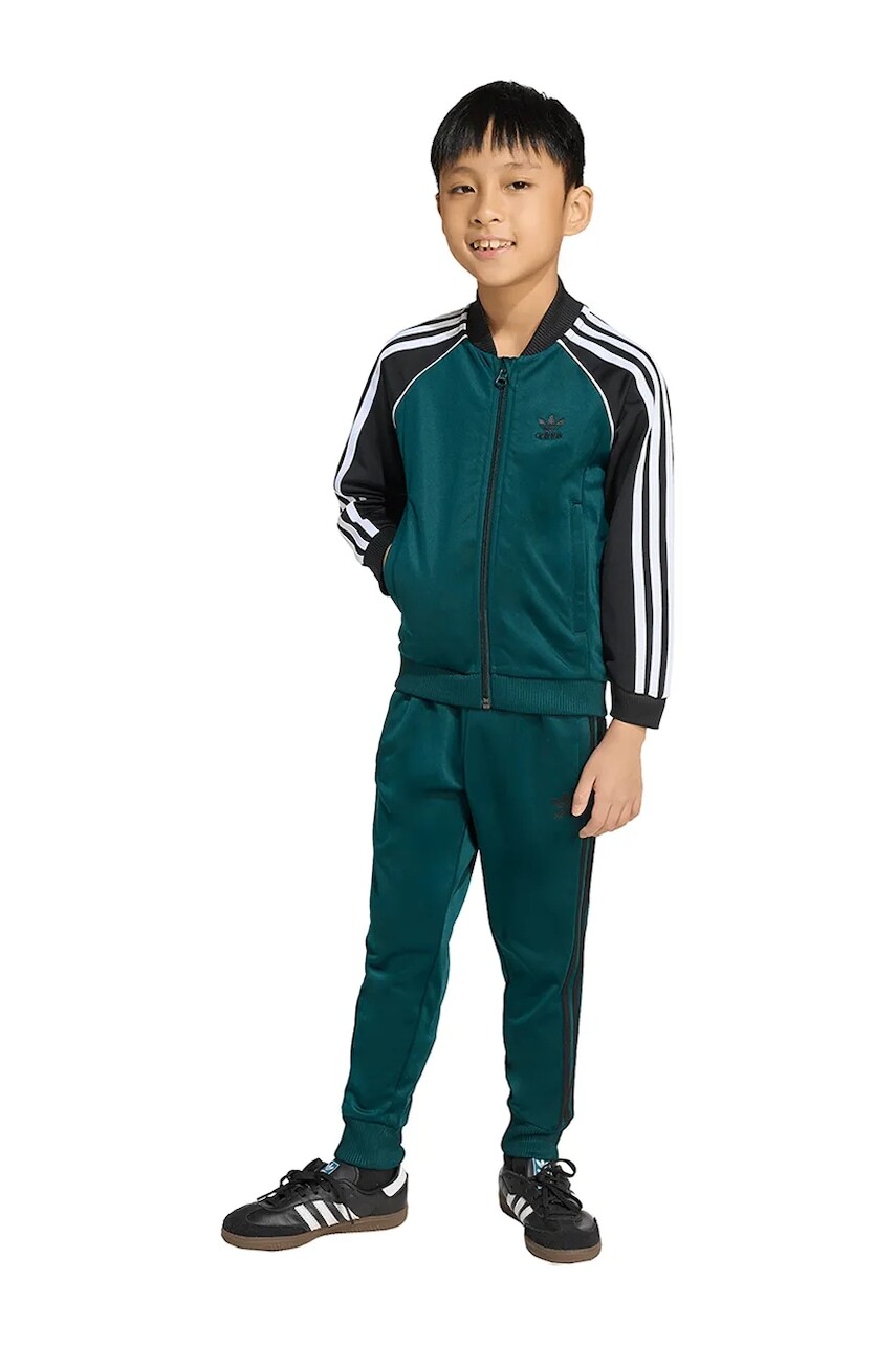 Detská tepláková súprava adidas Originals zelená farba, JY1145