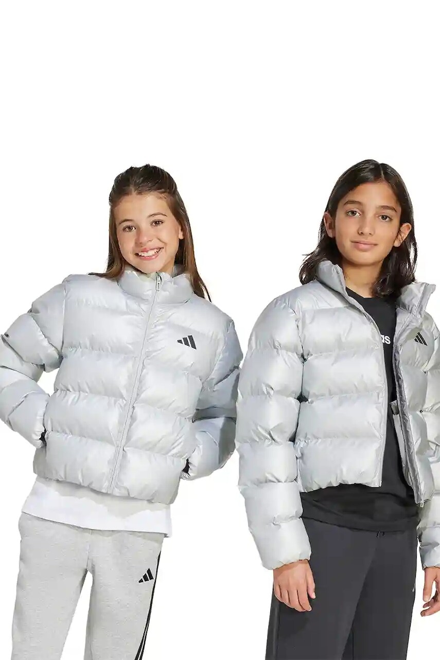 Detská bunda adidas strieborná farba, JM1670