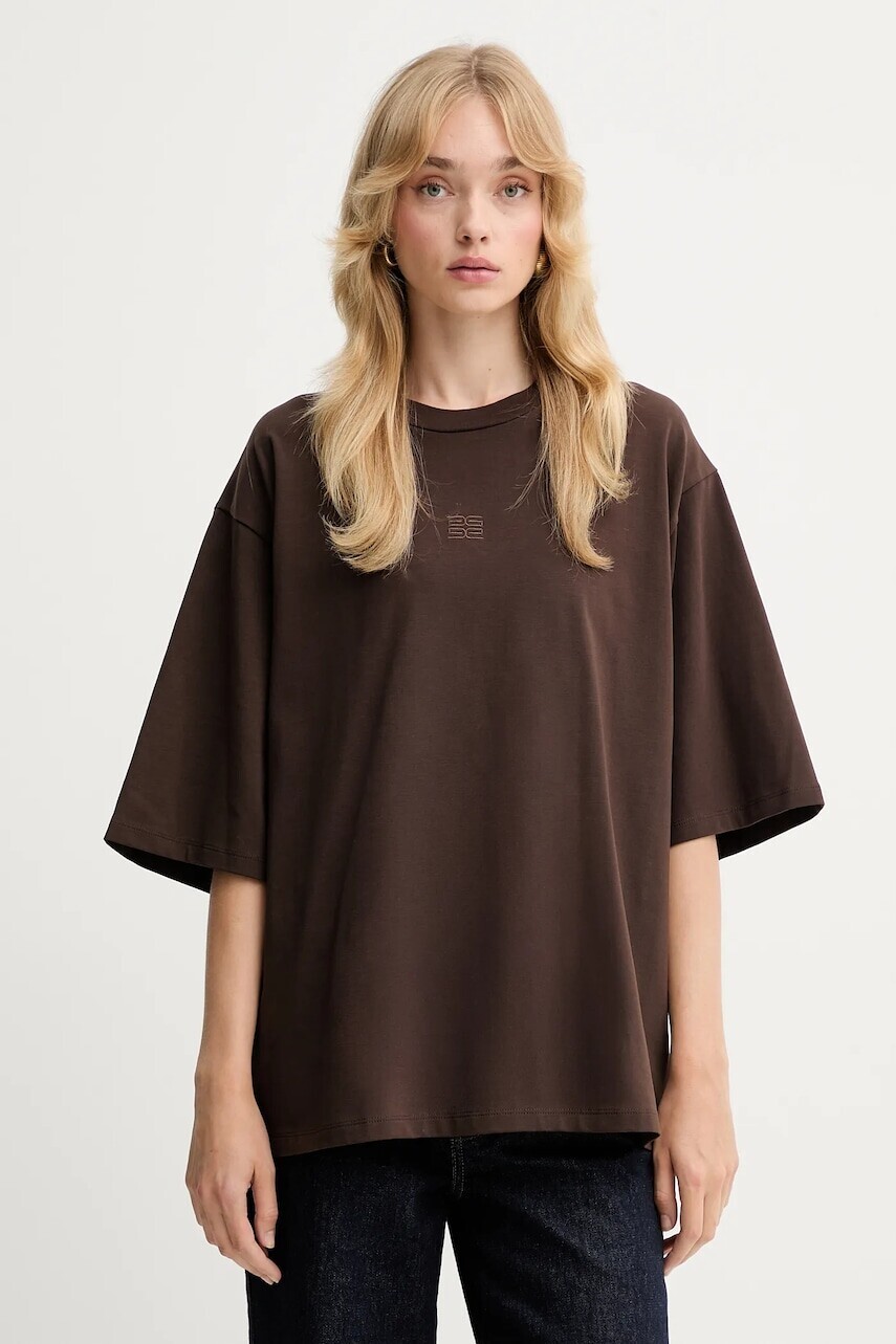 Tričko Gestuz dámske, hnedá farba, 10910545