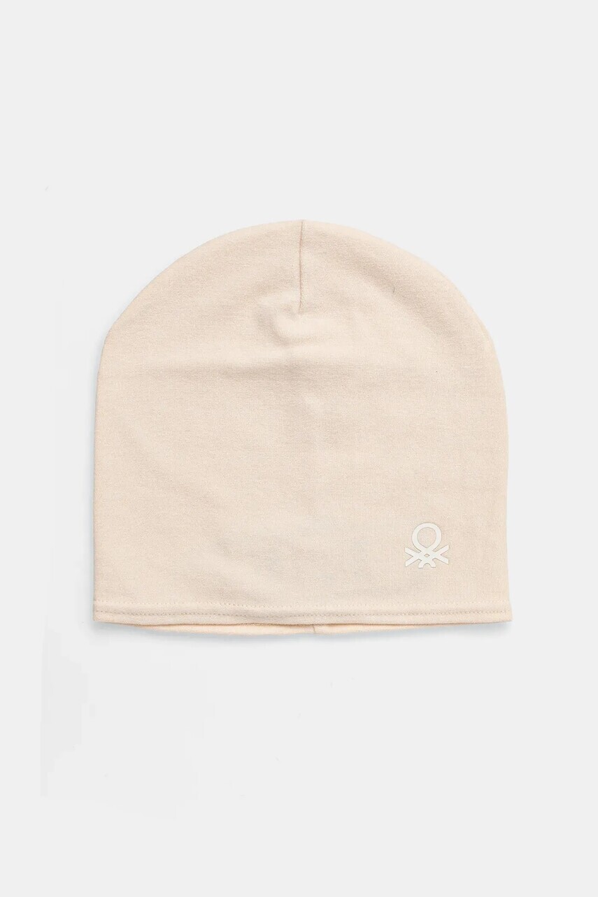 Detská čiapka United Colors of Benetton béžová farba, 6HMQGA016