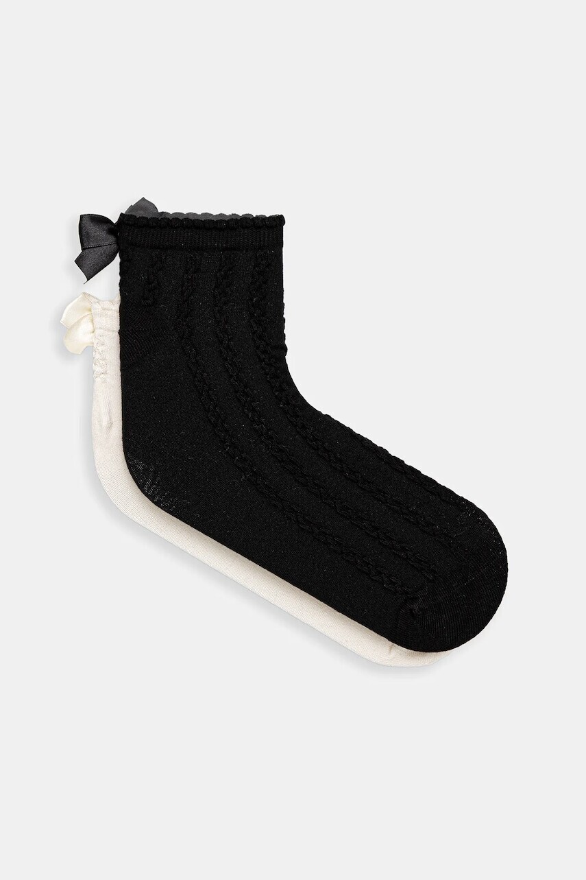 Detské ponožky United Colors of Benetton 2-pak čierna farba, 6AO307049