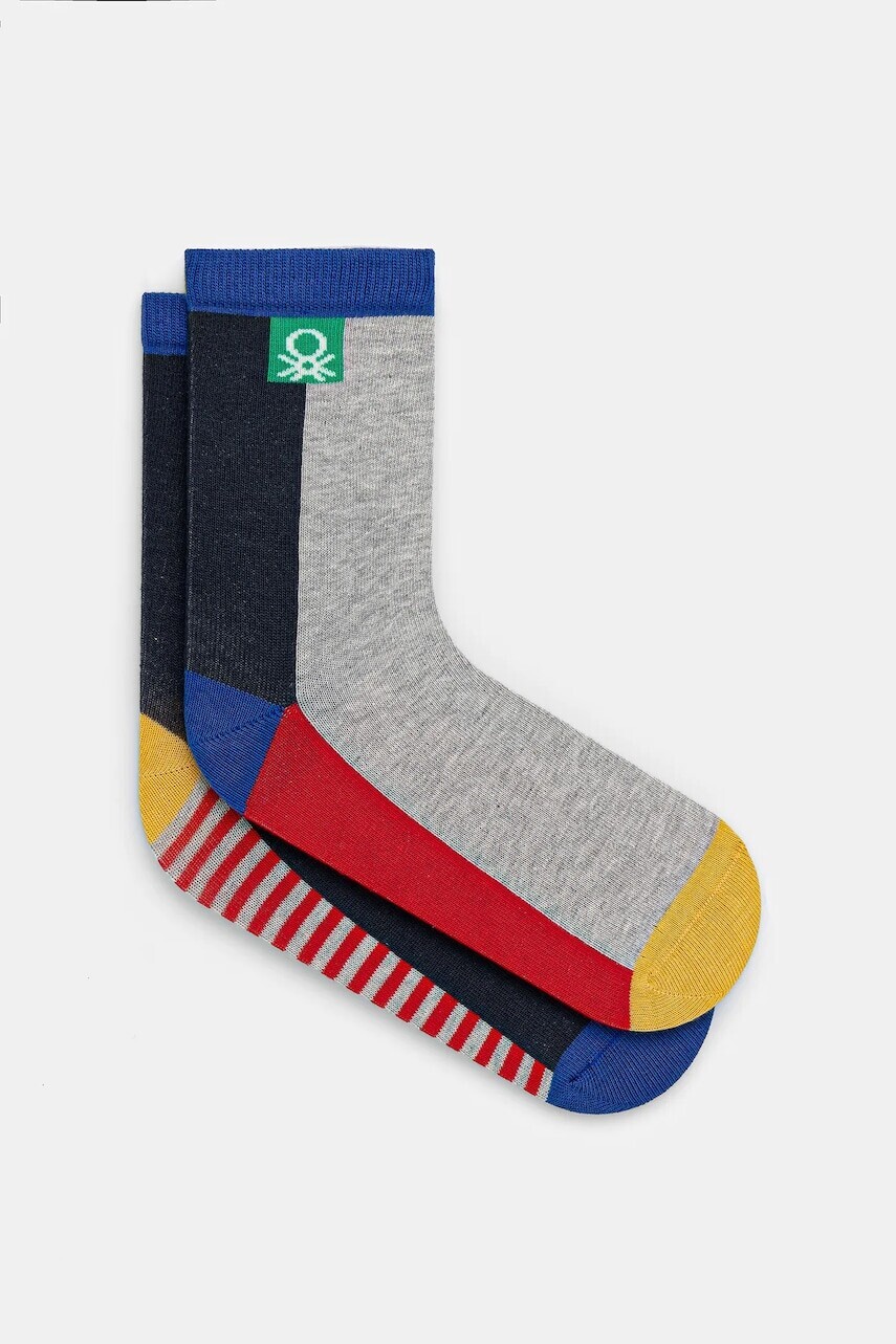 Detské ponožky United Colors of Benetton 2-pak tmavomodrá farba, 6AO30704F