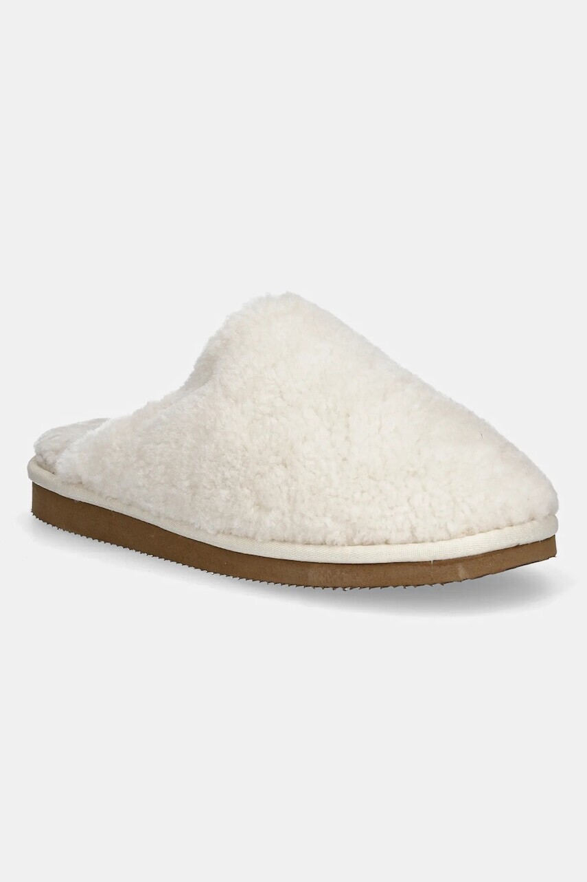 Vlnené papuče Answear.LAB biela farba