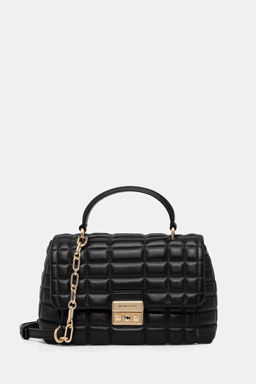 Kožená kabelka MICHAEL Michael Kors čierna farba, 30F5G2RS2L