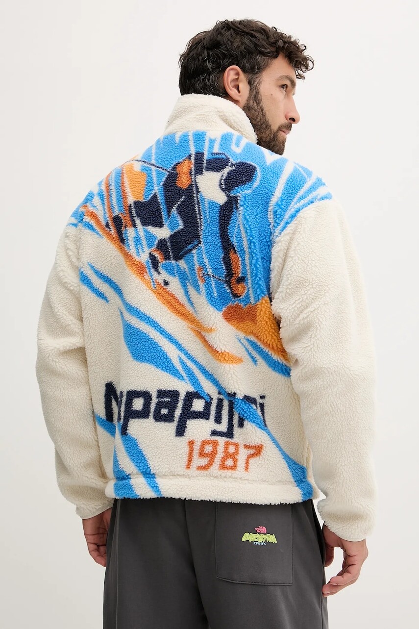 Mikina Napapijri T-Fiemme béžová farba, vzorovaná, NP0A88TCF0T1