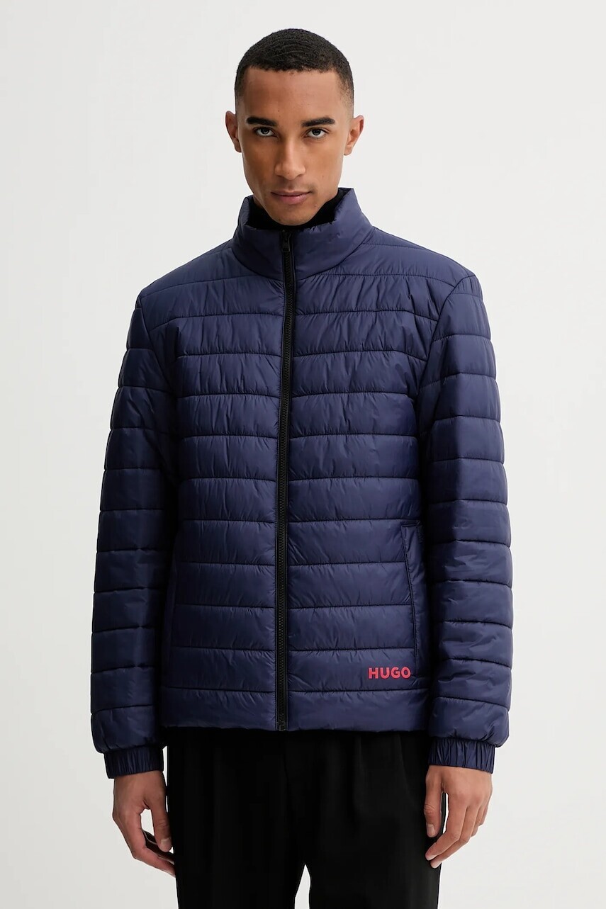 Bunda HUGO tmavomodrá farba, prechodná, 50544999