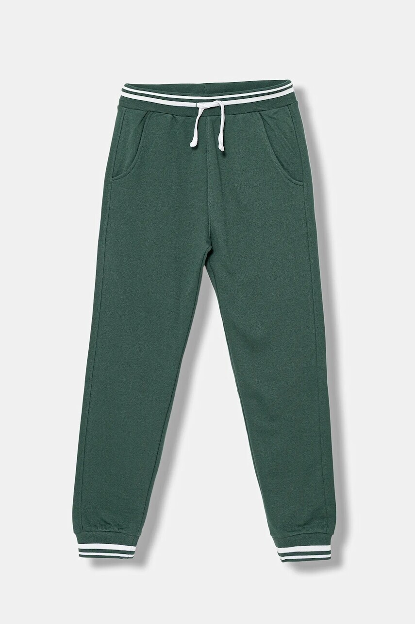 Detské tepláky Guess zelená farba, s nášivkou, L5YQ17 K0170