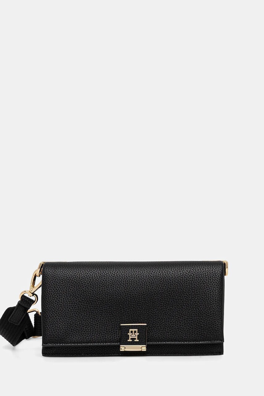 Kabelka Tommy Hilfiger čierna farba, AW0AW17949