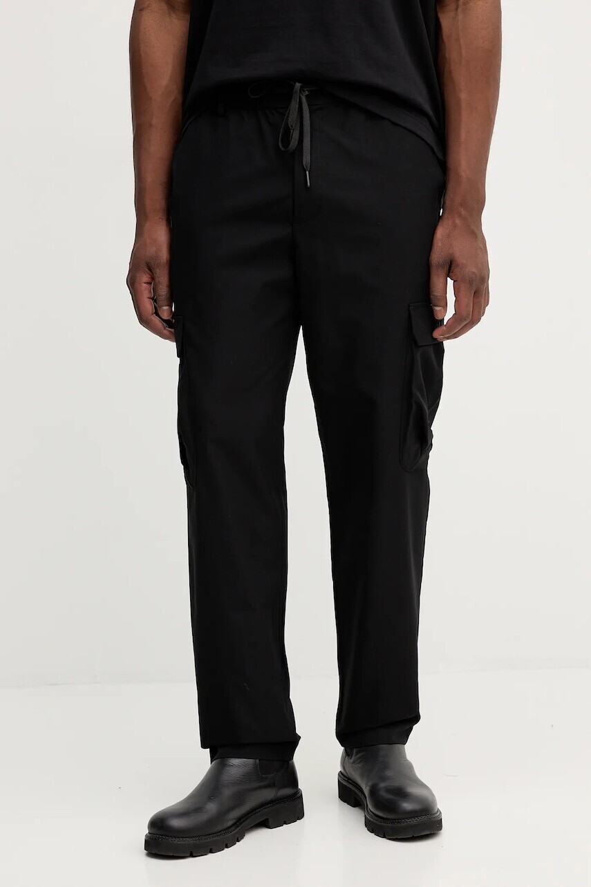 Nohavice Versace Jeans Couture čierna farba, 79GAAD03 CQ10D