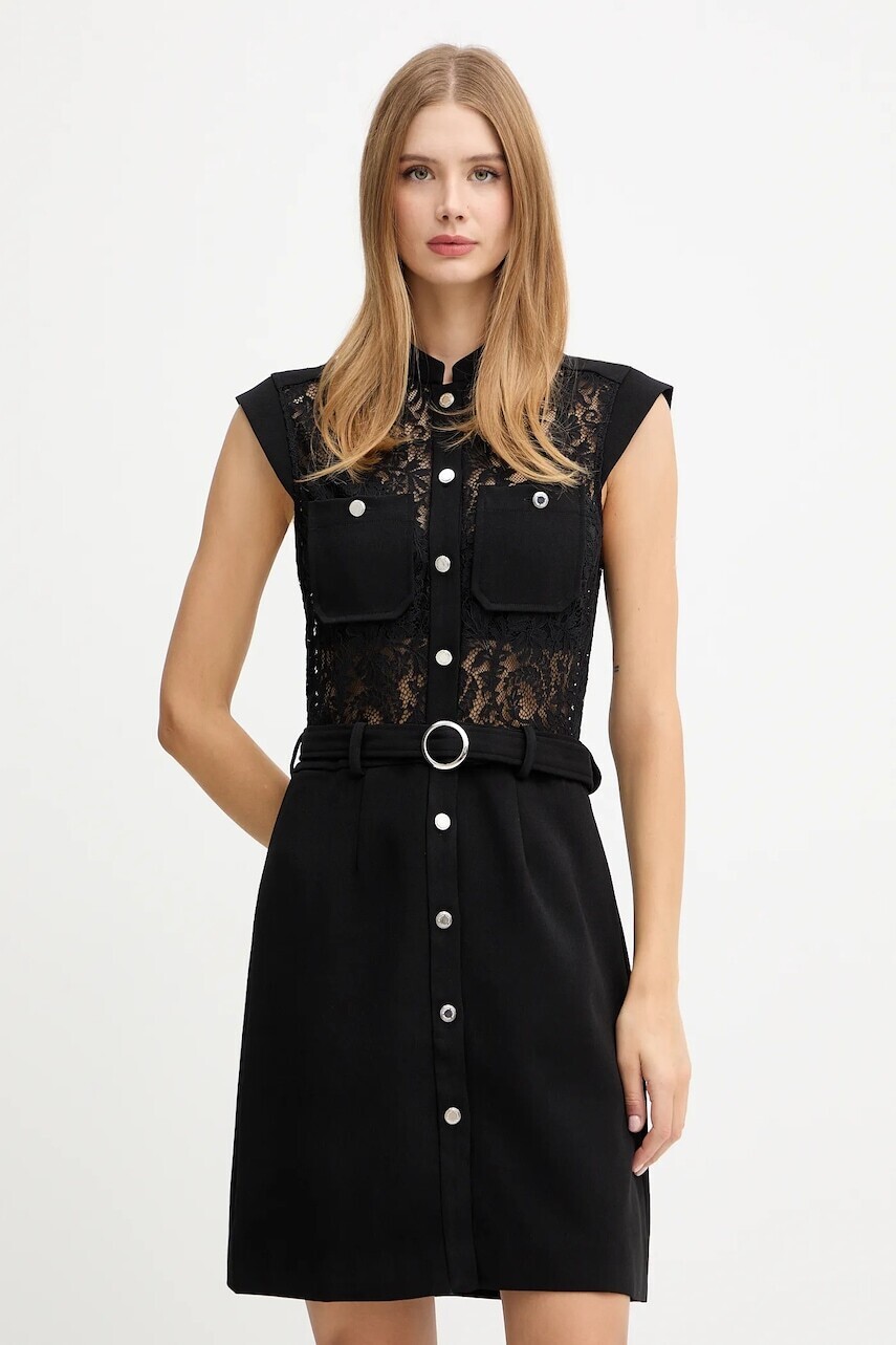 Šaty Morgan čierna farba, mini, áčkový strih, RAGIKA