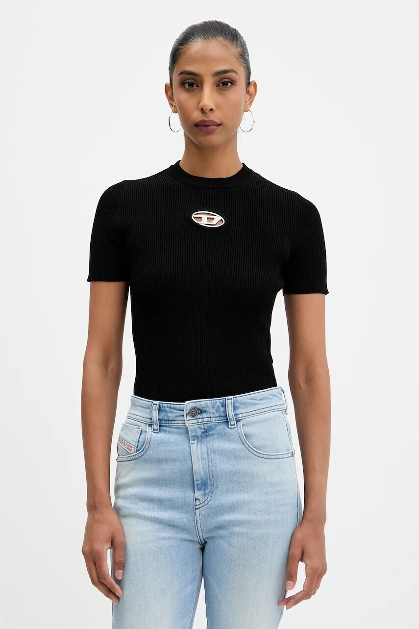 Sveter Diesel M-VALARI-SS čierna farba, ľahký, A19674.0DLAX