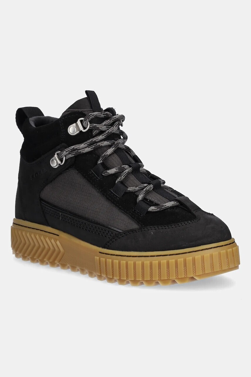 Členkové topánky Sorel ONA AVE PEAK BOOT WP čierna farba, na plochom podpätku, jemne zateplené, 2138441010