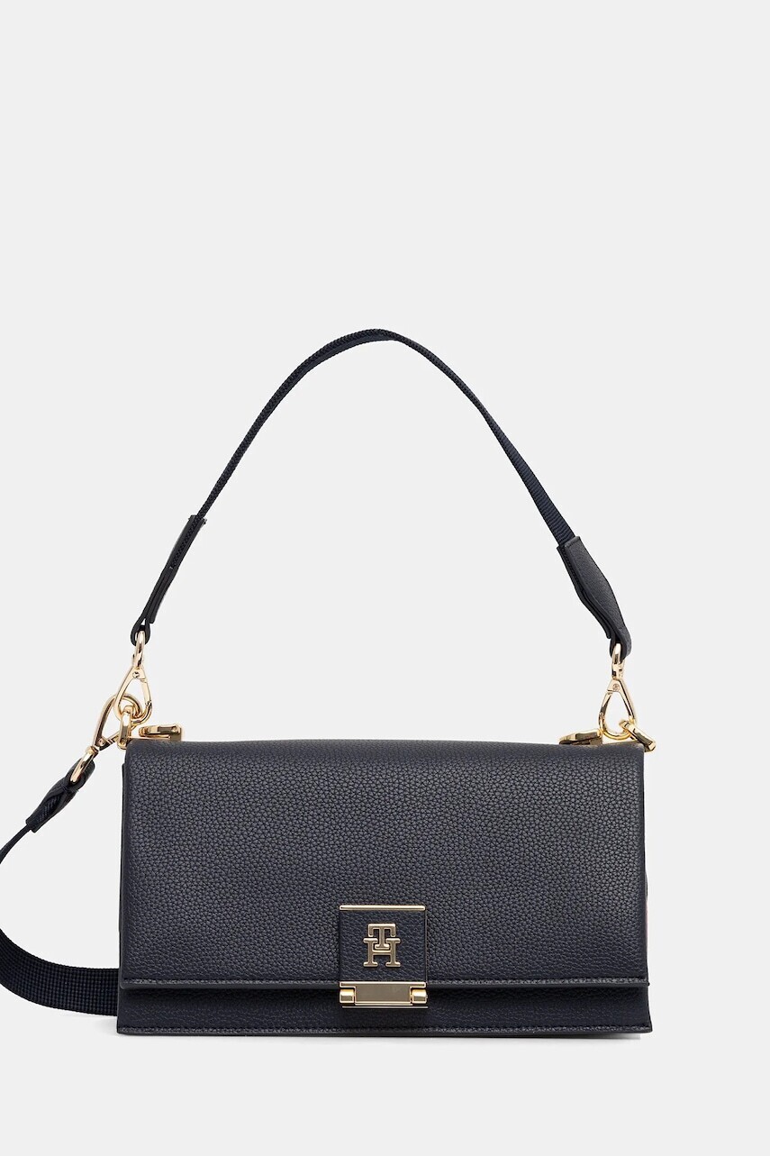 Kabelka Tommy Hilfiger tmavomodrá farba, AW0AW17831