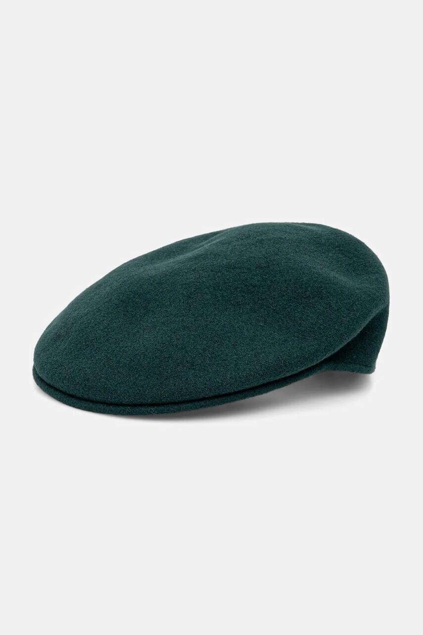 Vlnená čiapka Kangol 504 zelená farba, 0258BC.DE301