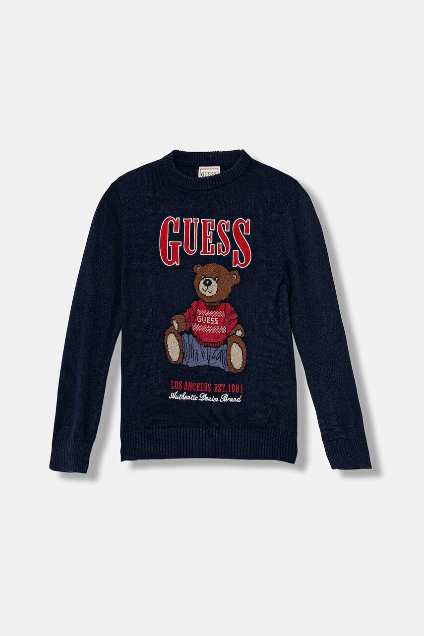 Detský sveter Guess tmavomodrá farba, ľahký, N5BR05 Z2BB0