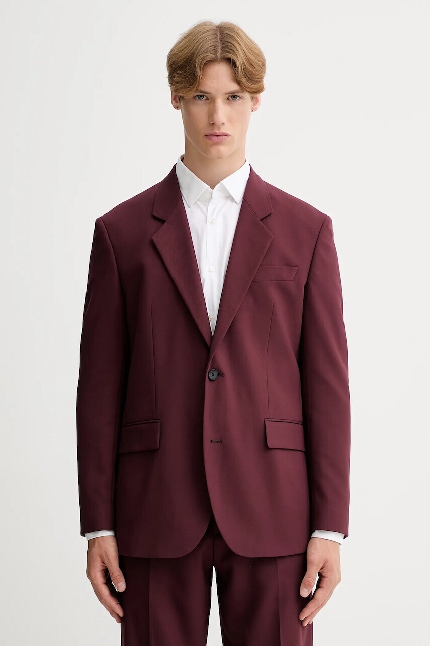 Sako HUGO pánske, bordová farba, 50544622