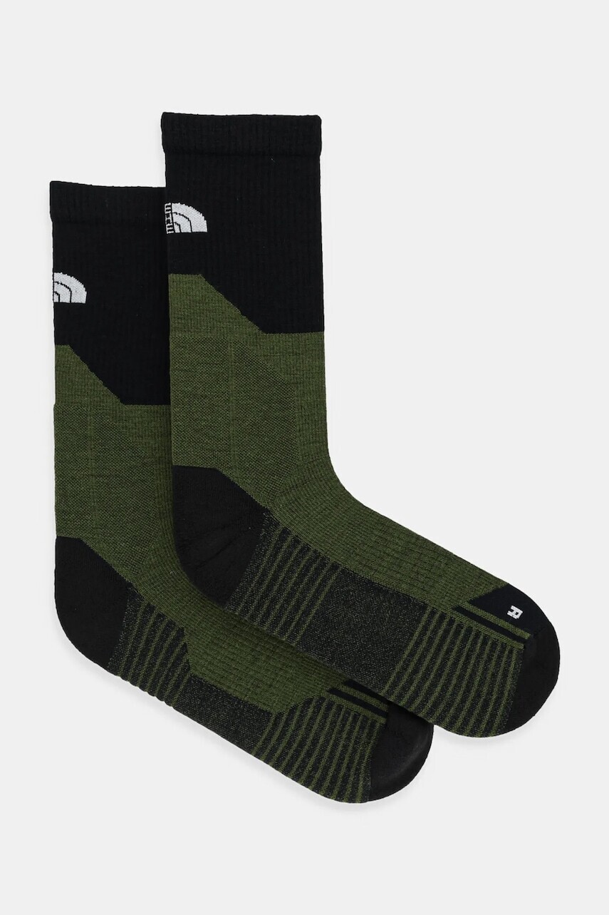 Vlnené ponožky The North Face Hiking Crew zelená farba, NF0A882KFS31