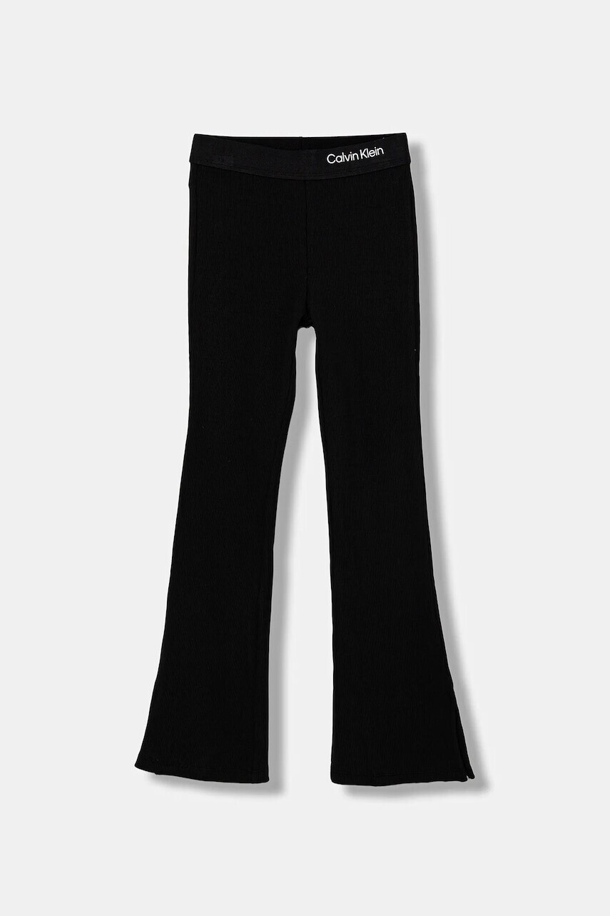 Detské legíny Calvin Klein Jeans čierna farba, jednofarebné, IG0IG03003
